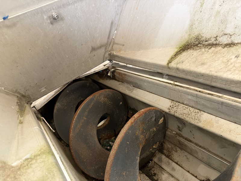 Screw conveyor Lg. 4200 mm for for washing and draining
