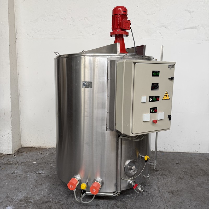 2,000 L mixing tank - Electrical heating - AISI 316L (parts in contact)- 2,150 L total