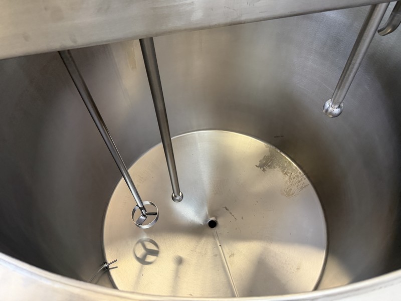 Cuve de mélange 2000 litres - Chauffage électrique - Inox 316L (parties en contact)- 2150 litres total