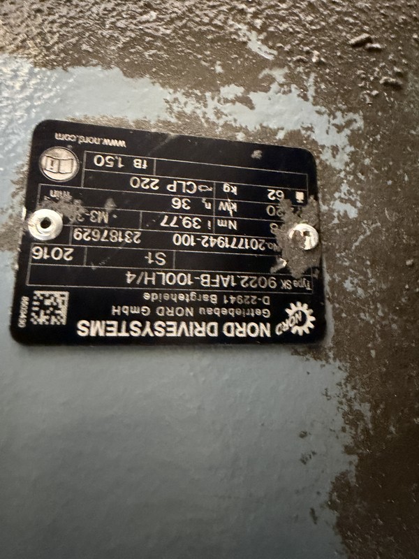 Screw conveyor Lg. 4200 mm for for washing and draining