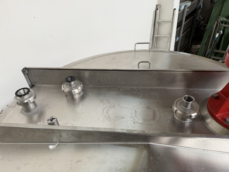 Cuve de mélange 2000 litres - Chauffage électrique - Inox 316L (parties en contact)- 2150 litres total