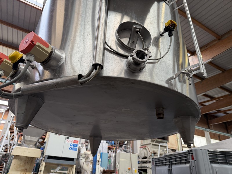 Cuve de mélange 2000 litres - Chauffage électrique - Inox 316L (parties en contact)- 2150 litres total