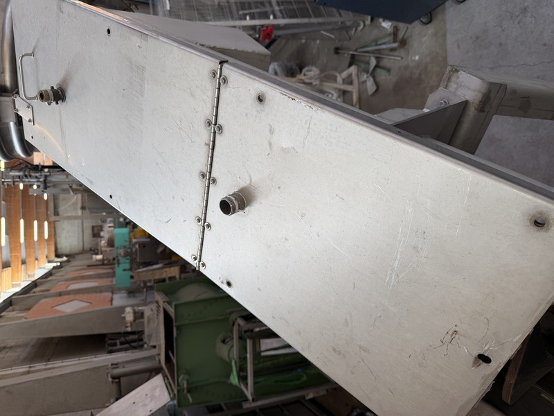 Screw conveyor Lg. 4200 mm for for washing and draining