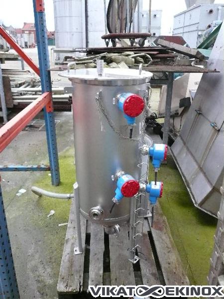 Cuve inox de 90 litres sur 3 pieds