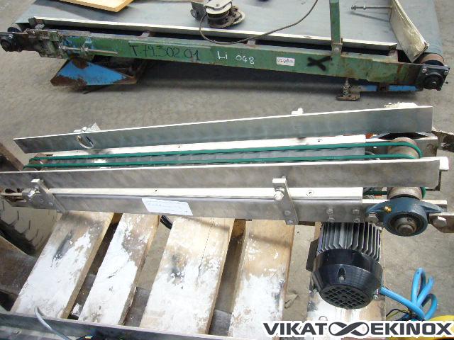 Conveyor, stainless steel, Length 900 mm