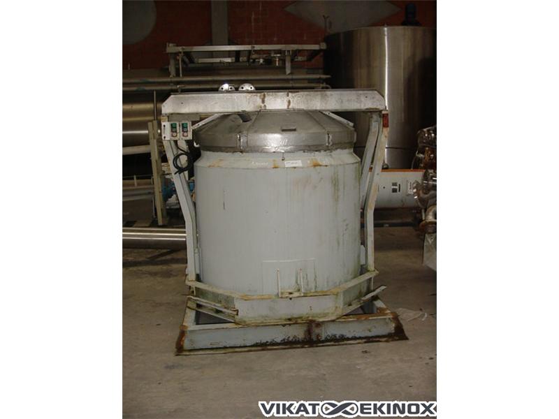 Cuve inox 316 agitée ouverte env. 1 100 L