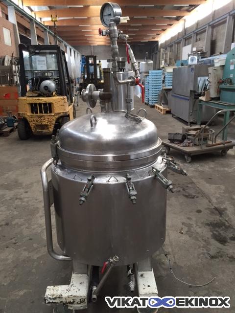 Double jacket stainless steel tank 173 L