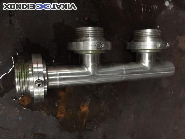 3 stainless steel butterfly valves SMS connection DN 48