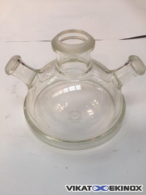 Couvercle en verre 2 cols latéraux