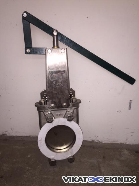 Vanne guillotine inox DN 150 marque Tecofi