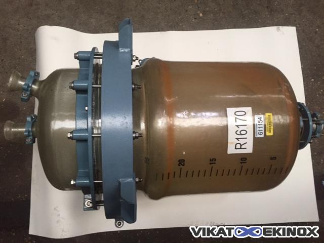 Réacteur verre 25 litres double enveloppe