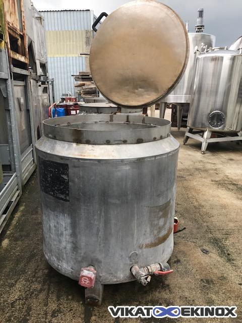 Cuve inox 600 litres env. avec panier