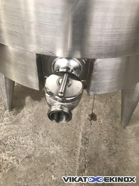 Cuve inox double enveloppe agitée 600L