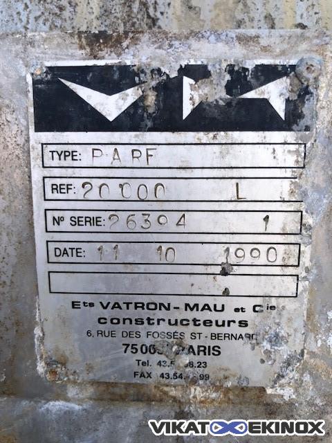 Cuve inox 20000 litres VATRON-MAU type PARF