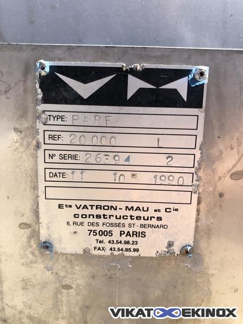 Cuve inox 20000 litres VATRON-MAU type PARF