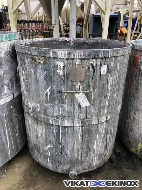 Cuve ouverte acier 865 litres total