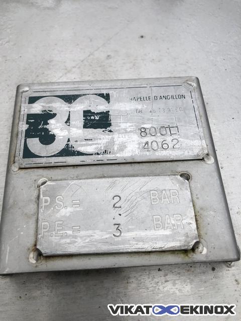 3C stainless steel container 800 litres