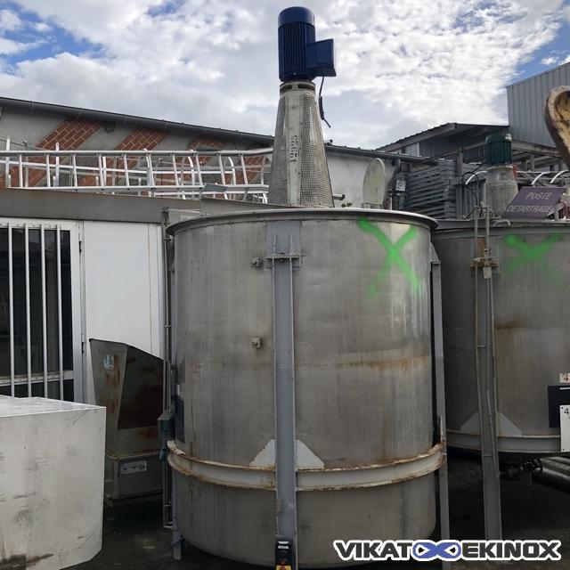 Cuve de mélange 4500 litres inox 316