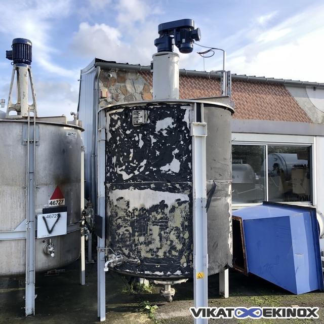 Cuve de mélange 4500 litres inox 316Ti
