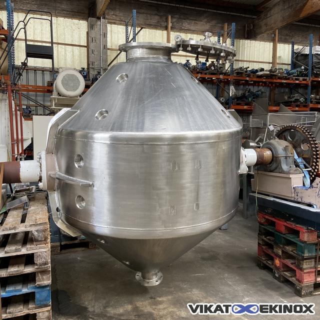 Sécheur rotatif bicône sous vide 2500 litres total ORTH