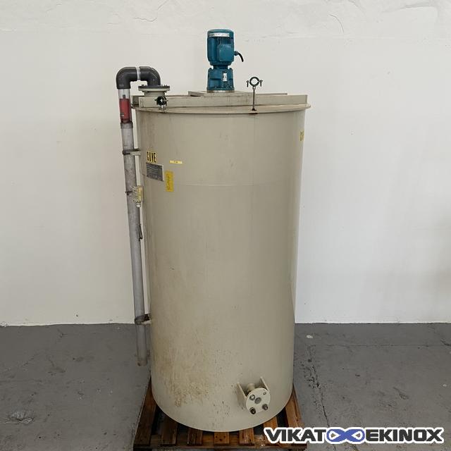 Cuve de mélange 1000 litres plastique PPH VENTACID