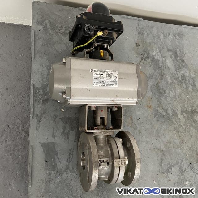 Vanne inox 316 à boule DN50 motorisée MECA-INOX