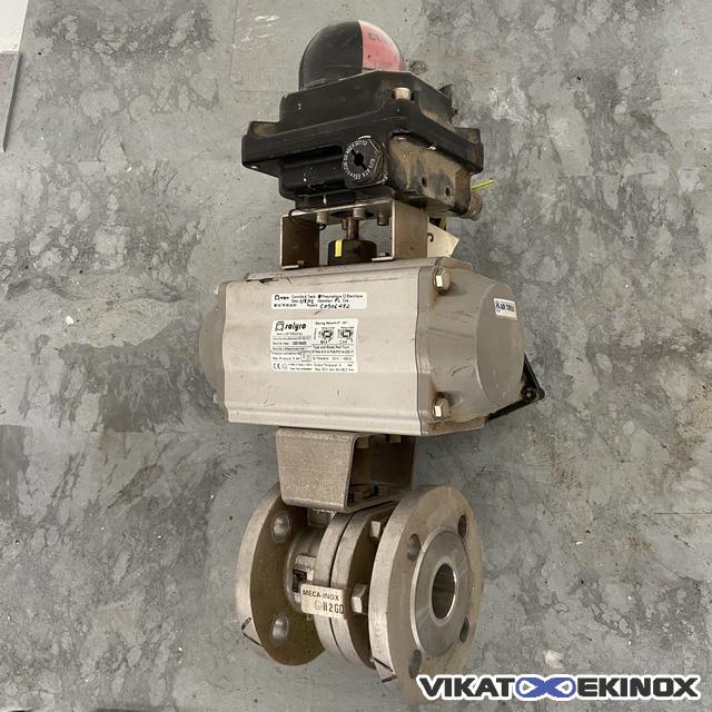 Vanne inox 316 à boule DN40 motorisée MECA-INOX