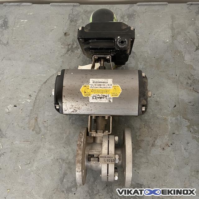 Vanne inox 316 à boule DN40 motorisée MECA-INOX