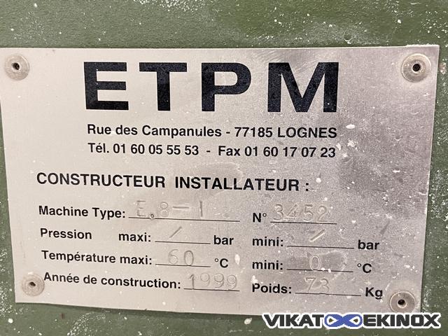 Vanne écluse rotative Ø 250 mm ETPM type E.8 I