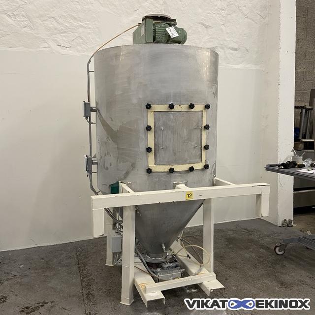 Trémie inox 1650 litres