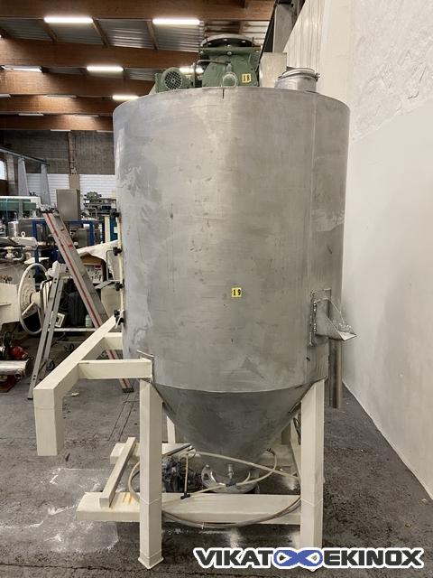 Stainless steel hopper 1650 litres