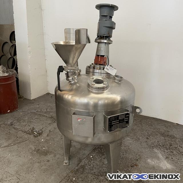 Cuve inox 316L agitée 100 litres
