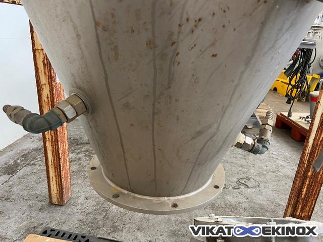 REIMELT S/S transfer hopper with filter and rotary valve