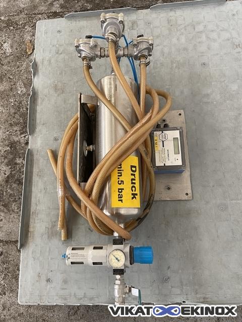 REIMELT S/S transfer hopper with filter and rotary valve