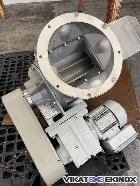 REIMELT S/S transfer hopper with filter and rotary valve