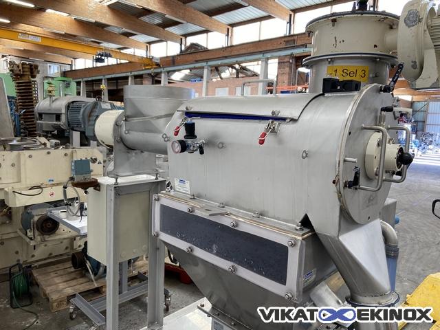 Unité de tamisage GUERIN SYSTEMS inox - Tamis centrifuge - Aimant GOUDSMIT - Ecluse DMN