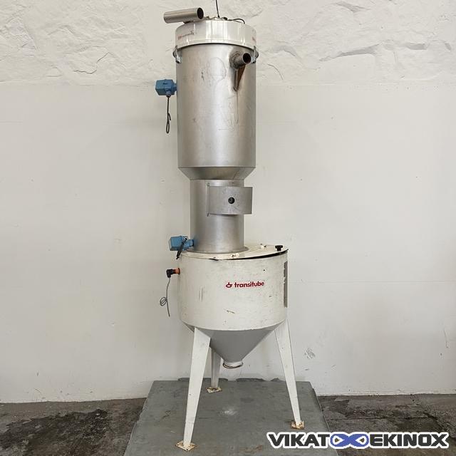 Trémie acier 190 litres avec transfert pneumatique TIM EQUIPEMENTS TRANSITUBE