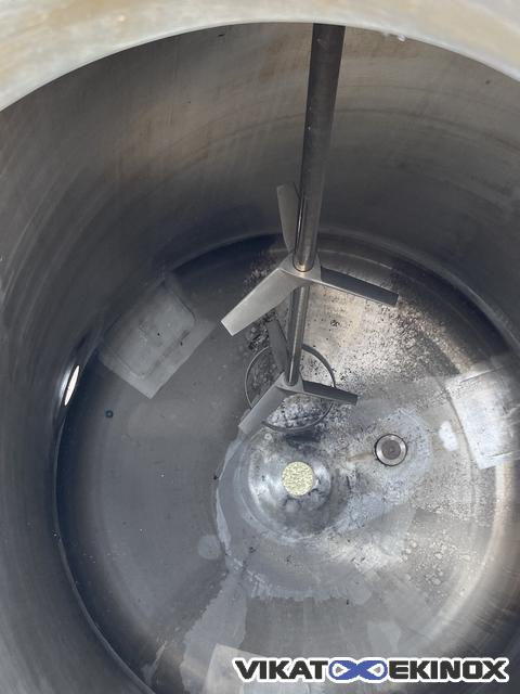 Cuve inox agitée 1200 litres -1/+2 bar HOLVRIEKA NIROTA - calorifuge inox