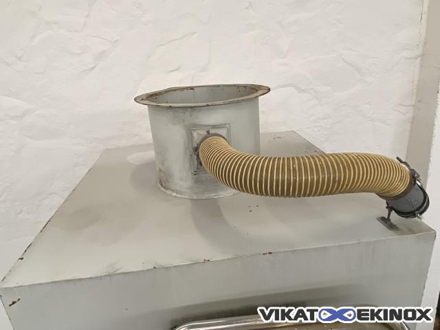 Container acier 1650 litres vide big-bag TIBI type CTSS0020 avec vanne écluse