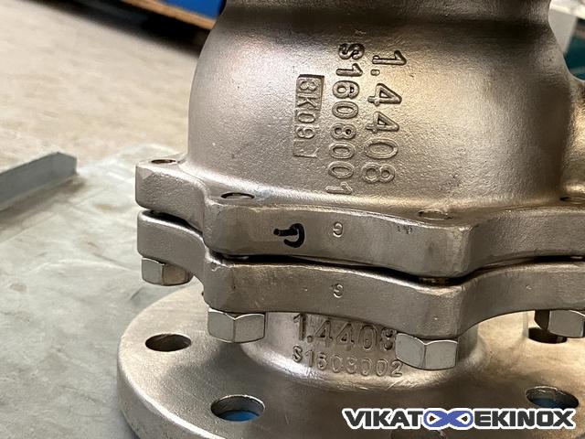 Vanne inox à boule DN80 motorisée SECTORIEL