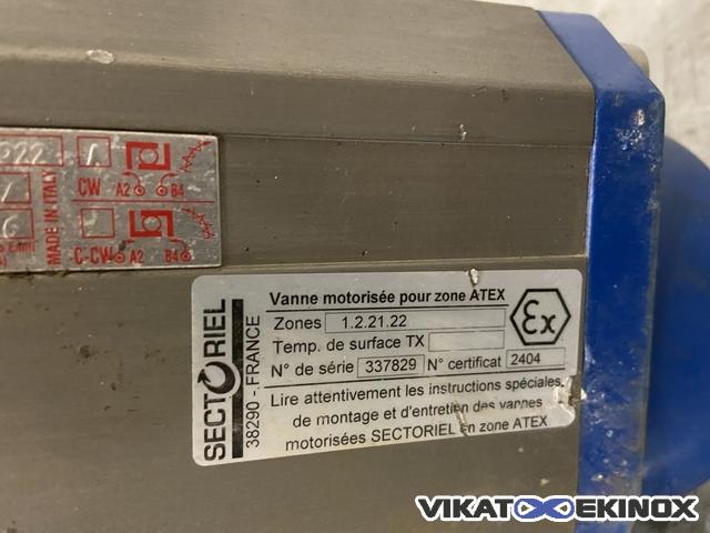 Vanne inox à boule DN50 motorisée SECTORIEL