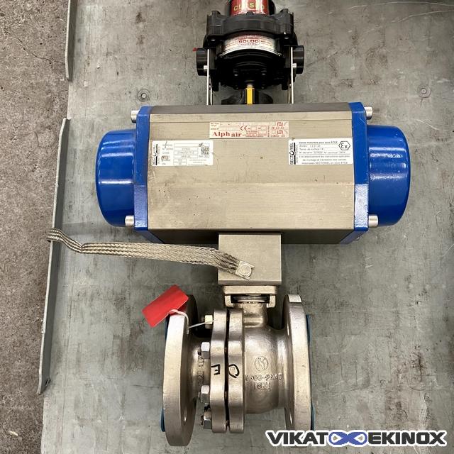 Vanne inox à boule DN50 motorisée SECTORIEL