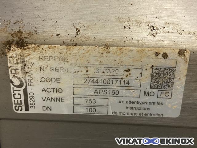 SECTORIEL motorised ball valve DN100