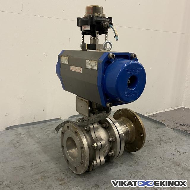 Vanne inox à boule DN100 motorisée SECTORIEL