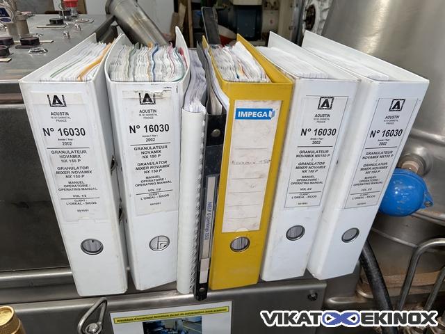 Mélangeur granulateur 150 litres RPA PROCESS AOUSTIN type NOVAMIX NX 150L - Double enveloppe