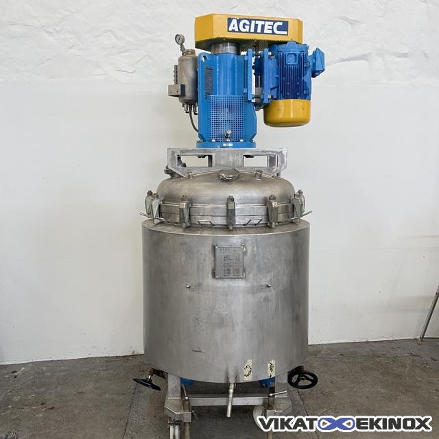 Réacteur inox 710 litres ATCS - Agitation AGITEC 15 kw
