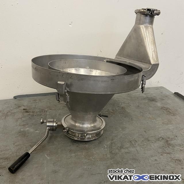 Trémie inox 9 litres avec vanne
