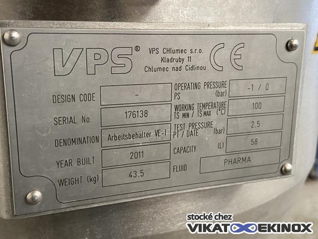 Désaérateur sous vide en continu ROMACO FrymaKoruma type VE-1- Inox 316