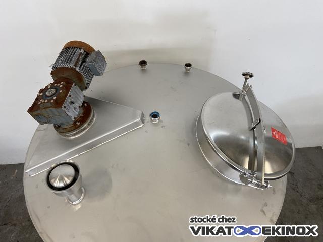 Cuve de mélange 1800 litres inox 304