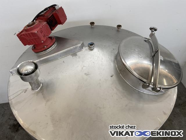Cuve de mélange 1800 litres inox 304
